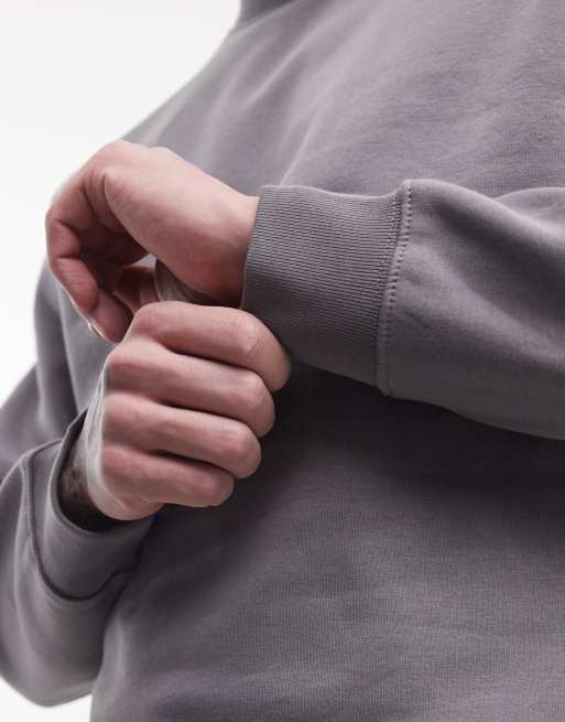 Weekday - Grå sweatshirt i klassisk pasform , 5 af 5