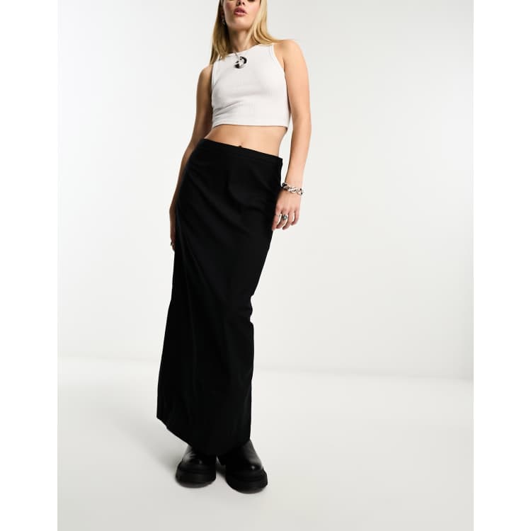 【Anyone more】Kenta Grey Washing Long Skirt WanzeLongGatheredSkirtinSteelG
