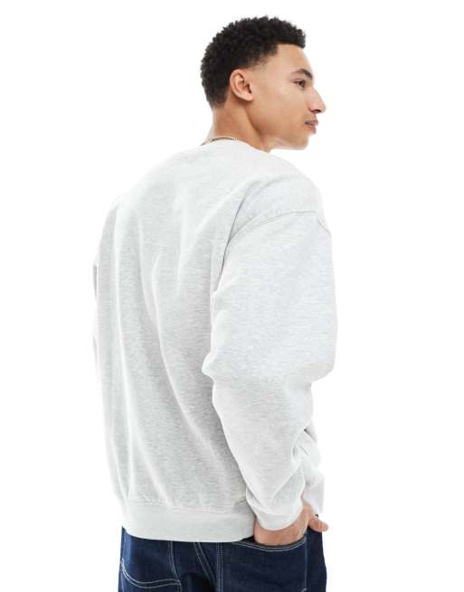 Weekday – Gråmelerad sweatshirt i oversize modell, 3 av 4
