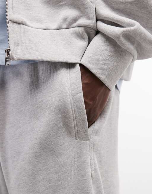 Weekday – Gråmelerade mjukisbyxor med vida ben och broderad detalj, del av set, 5 av 5
