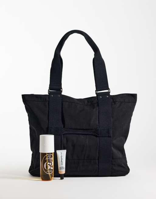 Weekday grand cabas en nylon noir, 2 de 4