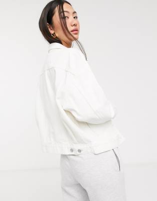 weekday white denim jacket
