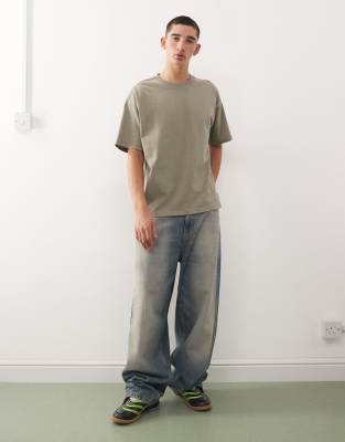 Weekday Great Oversized Boxy Fit T-shirt In Green