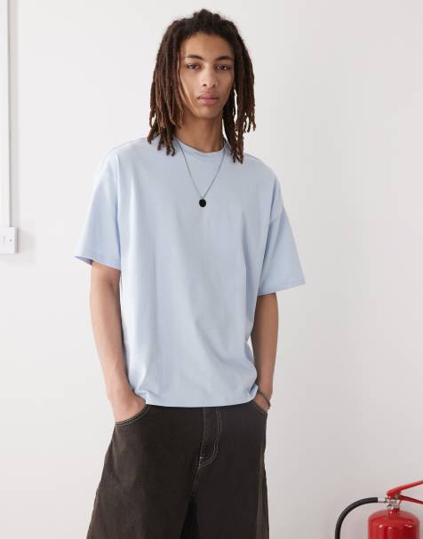Weekday Great boxy fit t-shirt in light blue - view 1
