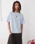 [Weekday] Weekday Great boxy fit t-shirt in light blue XL Light blue