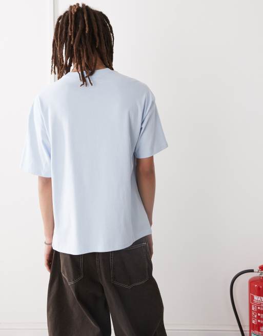 Weekday Great boxy fit t-shirt in light blue, 4 of 4
