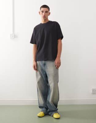 Weekday Great Boxy Fit T-shirt In Navy