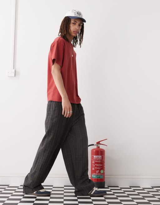 Weekday Great boxy fit T-shirt in red, 3 of 4