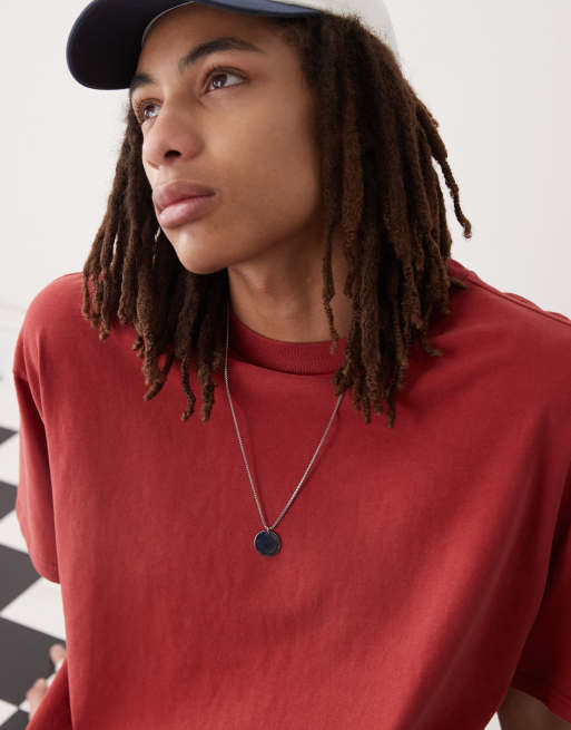 Weekday Great boxy fit T-shirt in red, 4 of 4