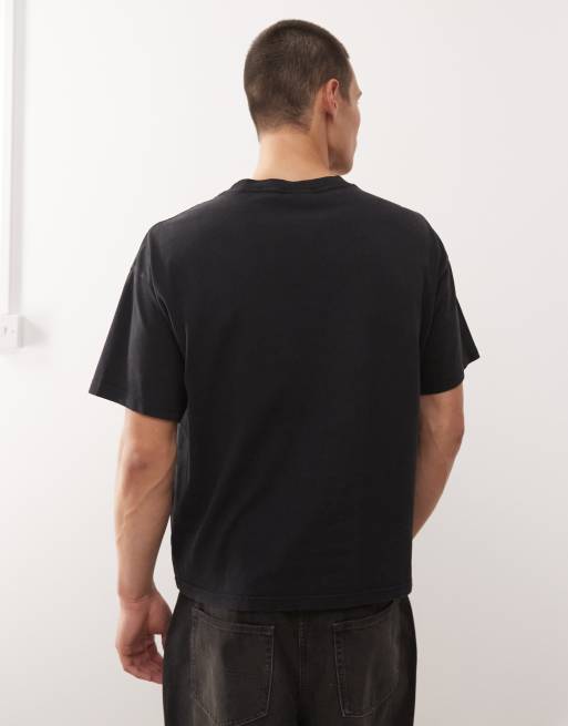 Weekday Great boxy oversized t-shirt with midnight characters graphic print in black, 3 of 5