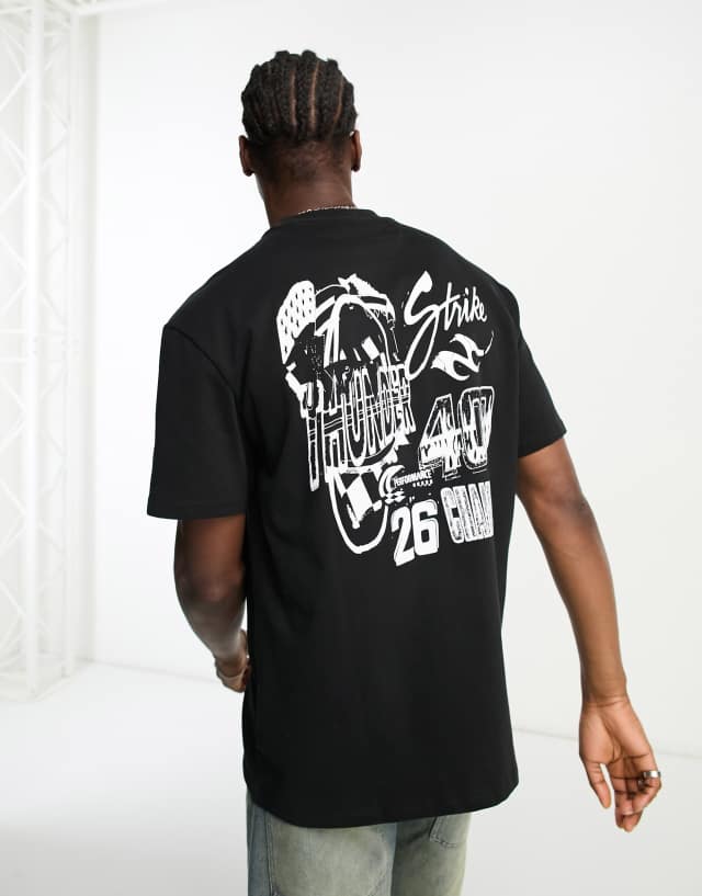 Weekday Great graphic print t-shirt in black