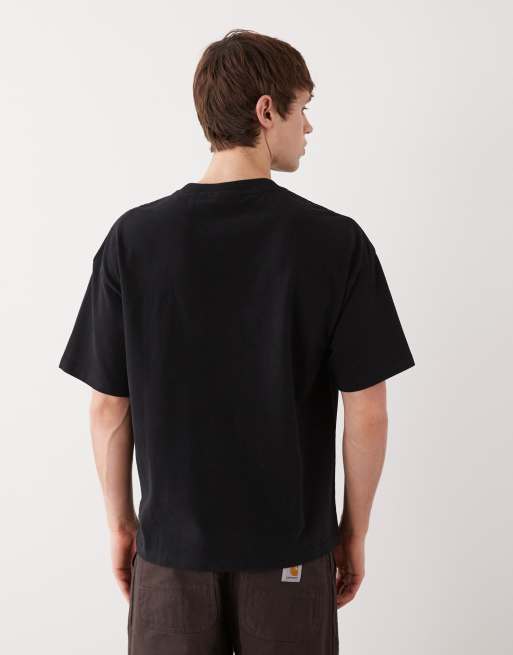Weekday – Great – Kastiges Oversize-T-Shirt in Schwarz mit Herz-Grafikprint, 3 von 5