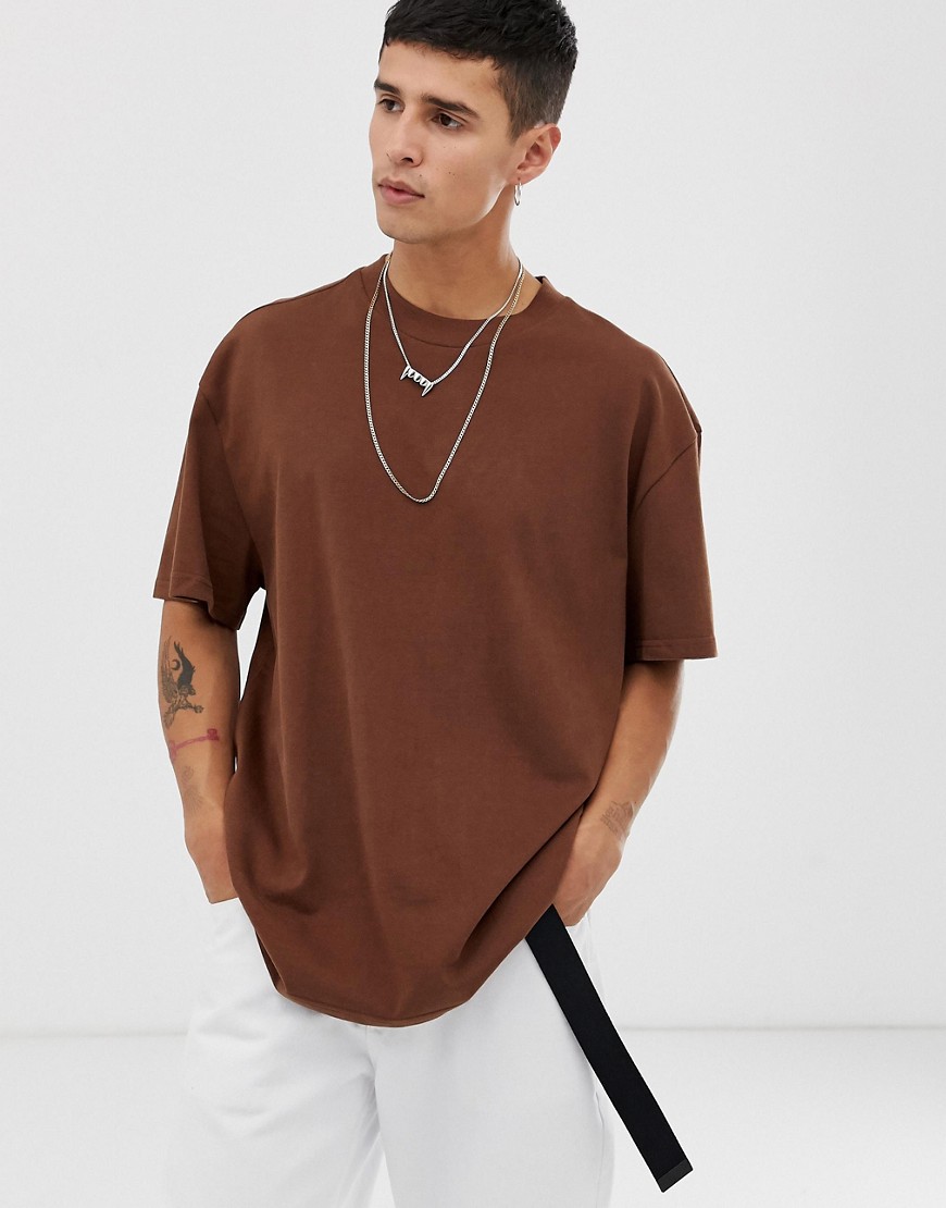 Weekday - Great - Oversized T-shirt in bruin