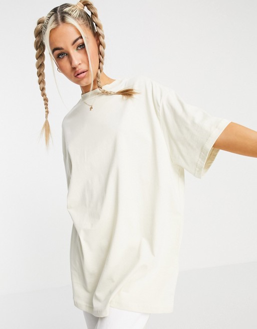 Weekday Great cotton dye t-shirt in off white - WHITE