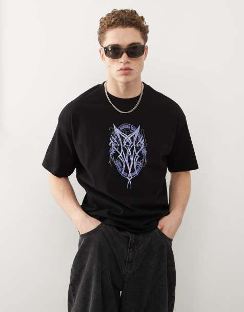 Weekday - Great - Recht T-shirt met grafische print in zwart - view 1