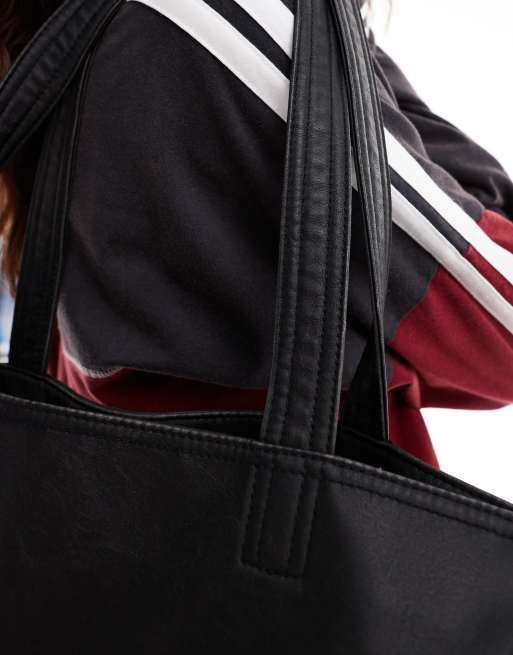 Weekday - Great - Super oversized tote tas in zwart, 4 van 4