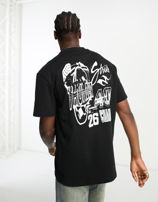 Weekday – Great – Svart t-shirt med grafiskt tryck