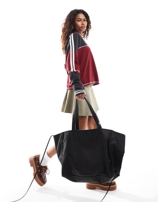 Weekday – Great - Svart toteväska i super oversize, 2 av 4