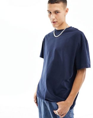 Weekday Great short sleeve t-shirt in navy - ASOS Price Checker