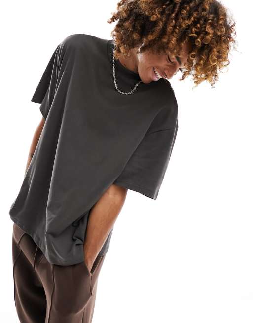 Weekday - Great - T-shirt met korte mouwen in gebroken zwart