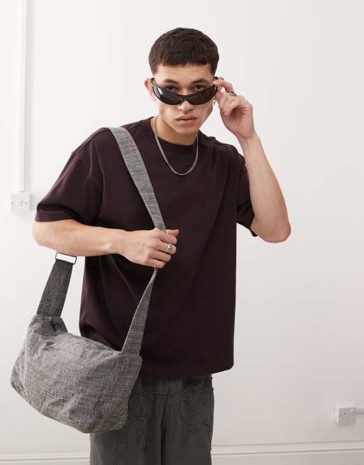 Weekday - Great - T-shirt squadrata bordeaux