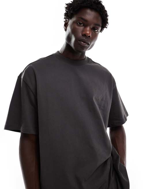 Weekday – Great – T-shirt w kolorze złamanej czerni