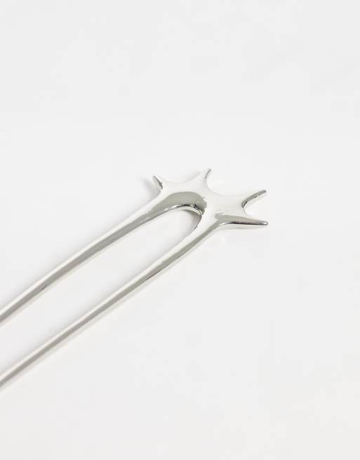 Weekday - Haarspeld met stekels in zilver, 3 van 3