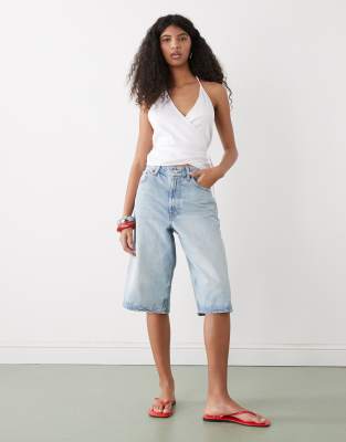 Weekday Halter Wrap Top In White