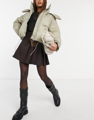 doudoune beige courte