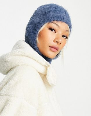 Weekday Harmony fluffy snood in blue - MBLUE