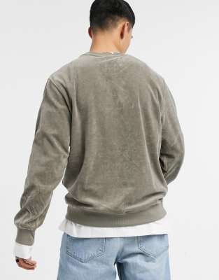 velour crewneck sweatshirt