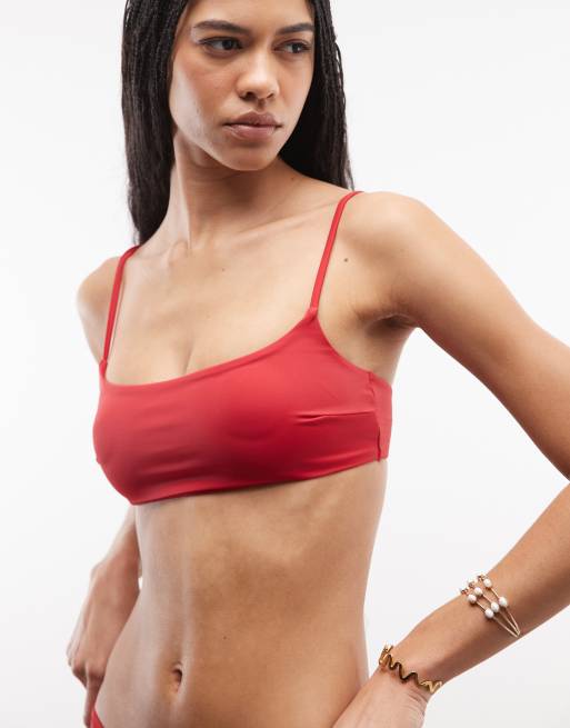 Weekday - Haut de bikini à encolure carrée - Rouge vif, 4 de 4