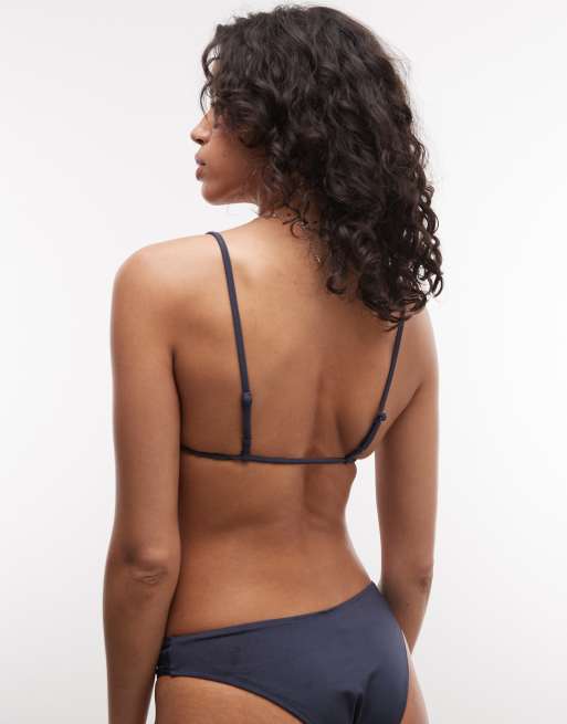 Weekday - Haut de bikini d'ensemble noué à l'avant - Bleu cendré, 4 de 4