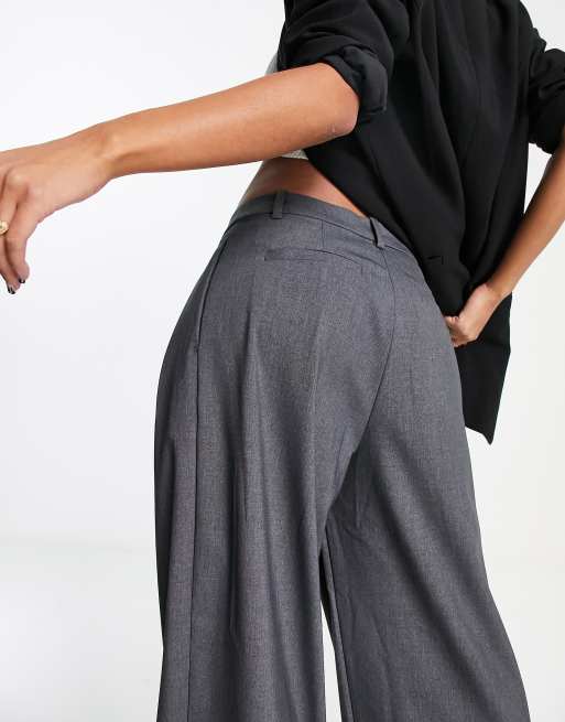Weekday - Hazel - Pantalon in gemêleerd grijs, deel van co-ord set, 3 van 4