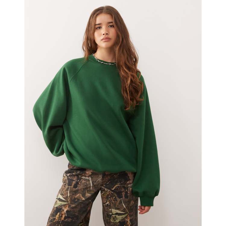 Weekday heavyweight jersey oversized sweatshirt in dark