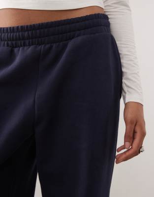 Weekday Heavyweight Jersey Wide Leg Sweatpants In Blue