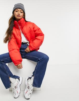 doudoune courte rouge