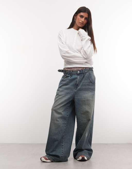 Weekday henley long sleeve top with cinched waist in off-white, 2 of 4