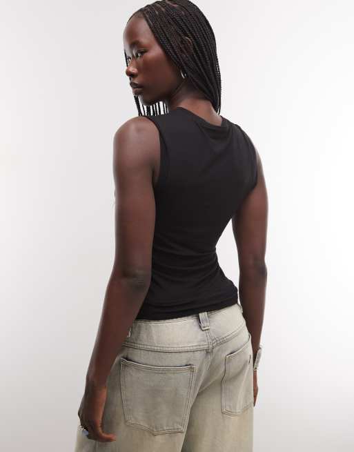Weekday henley-tanktop i sort, 2 af 4