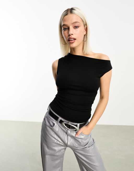 Weekday - Hera - Sort draperet top
