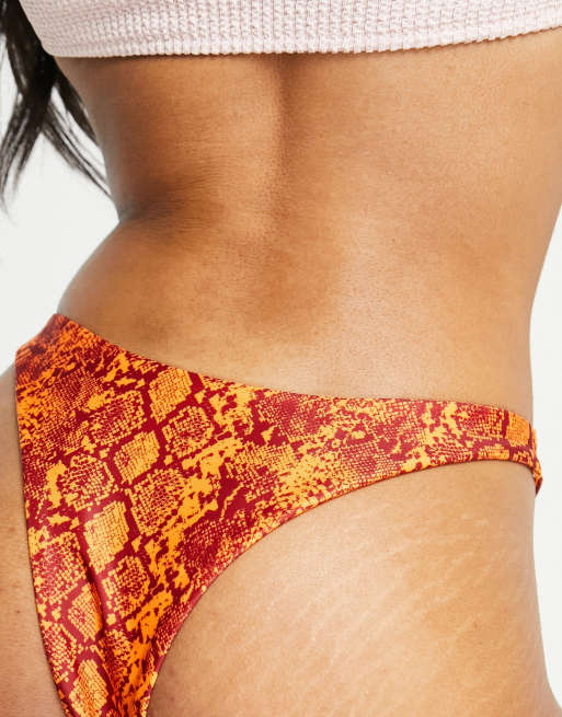 Snake print bikini store bottoms