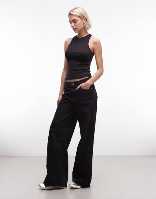 Weekday high neck tank top in black, 2 of 4