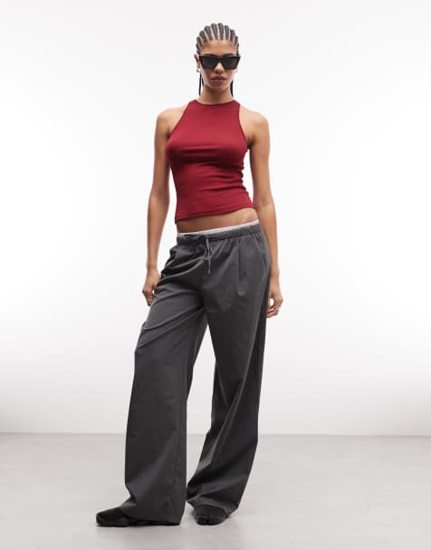 Weekday high neck tank top in cherry red - view 1