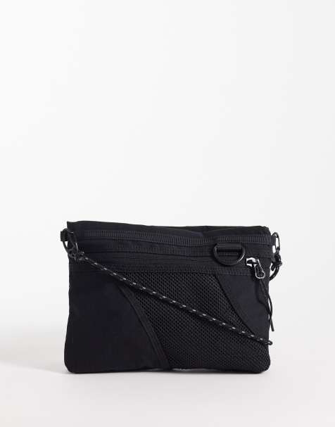 Weekday - Hiker - Mini crossbody tas met mesh detail in zwart - view 1