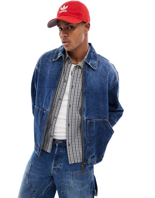 Weekday - hill co-ord workwear denim jacket in blue