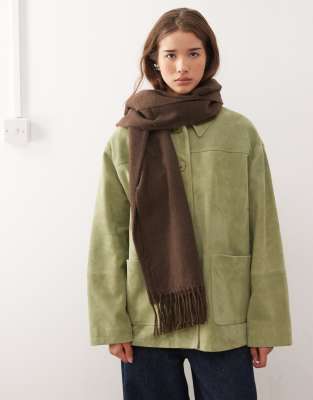 Weekday - Hochwertiger Oversize-Schal in Braun meliert-Brown