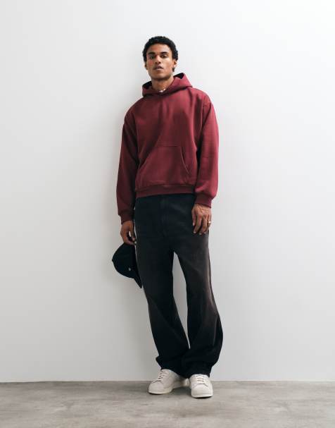 Weekday hoodie oversize coupe ample bordeaux - view 1