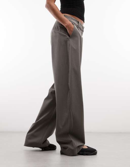 Weekday Hose mit niedriger Taille und Barrel-Leg in Dunkelmausgrau, 2 von 5