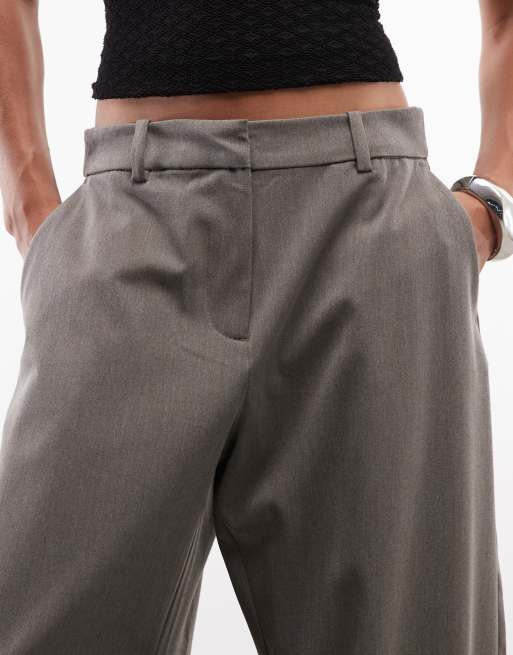 Weekday Hose mit niedriger Taille und Barrel-Leg in Dunkelmausgrau, 4 von 5