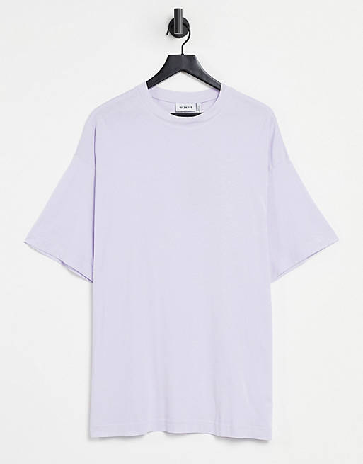 Weekday Huge cotton oversized t-shirt dress in lilac - PURPLE | ASOS